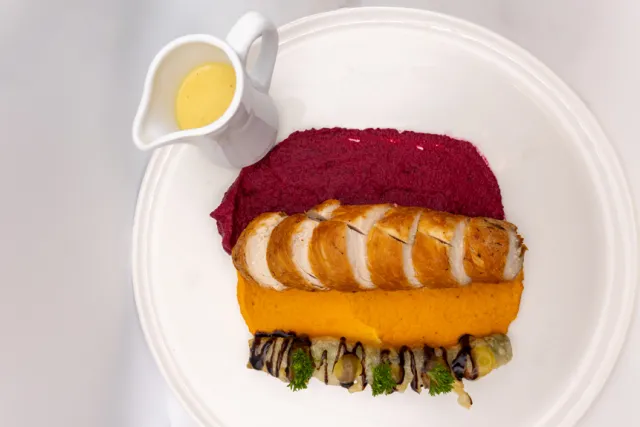 Poulet bio rôti au four